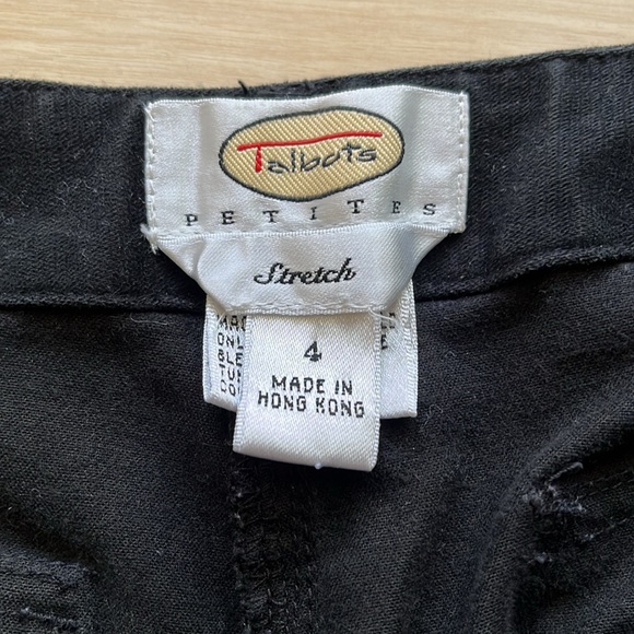 EUC Talbots Black Stretch Pants 4 Petite - Picture 4 of 15